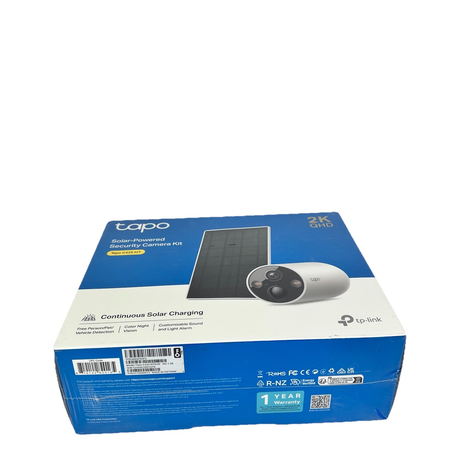 TP-LINK Tapo C425 Kit Solar-Powered Security Camera Kit 2K QHD New Sealed