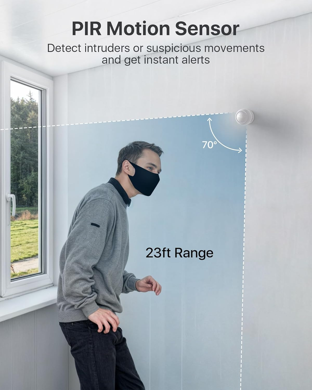 Wireless Home Security System 14 Pieces House Alarm for Apartment, 1 Zigbee Hub,