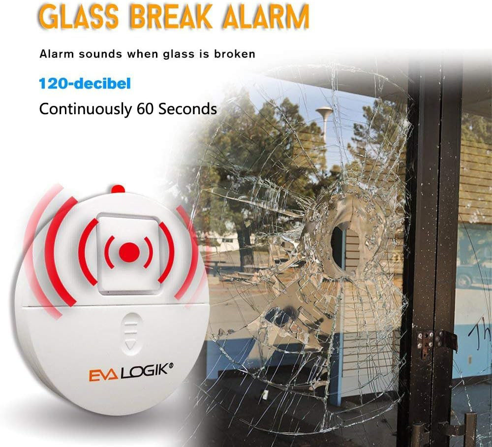 Modern Ultra-Thin Window Alarm with Loud 120Db Sound and Vibration Sensors Compa