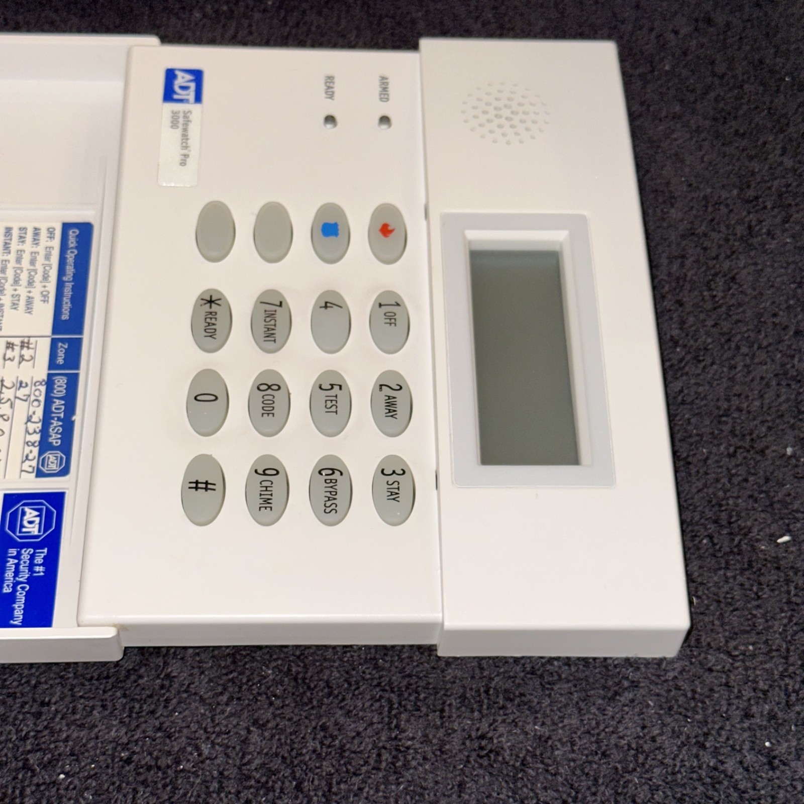 Lot of 2 ADT Safewatch Pro 3000 Security Keypads 6150ADT Power Tested Used Bundl