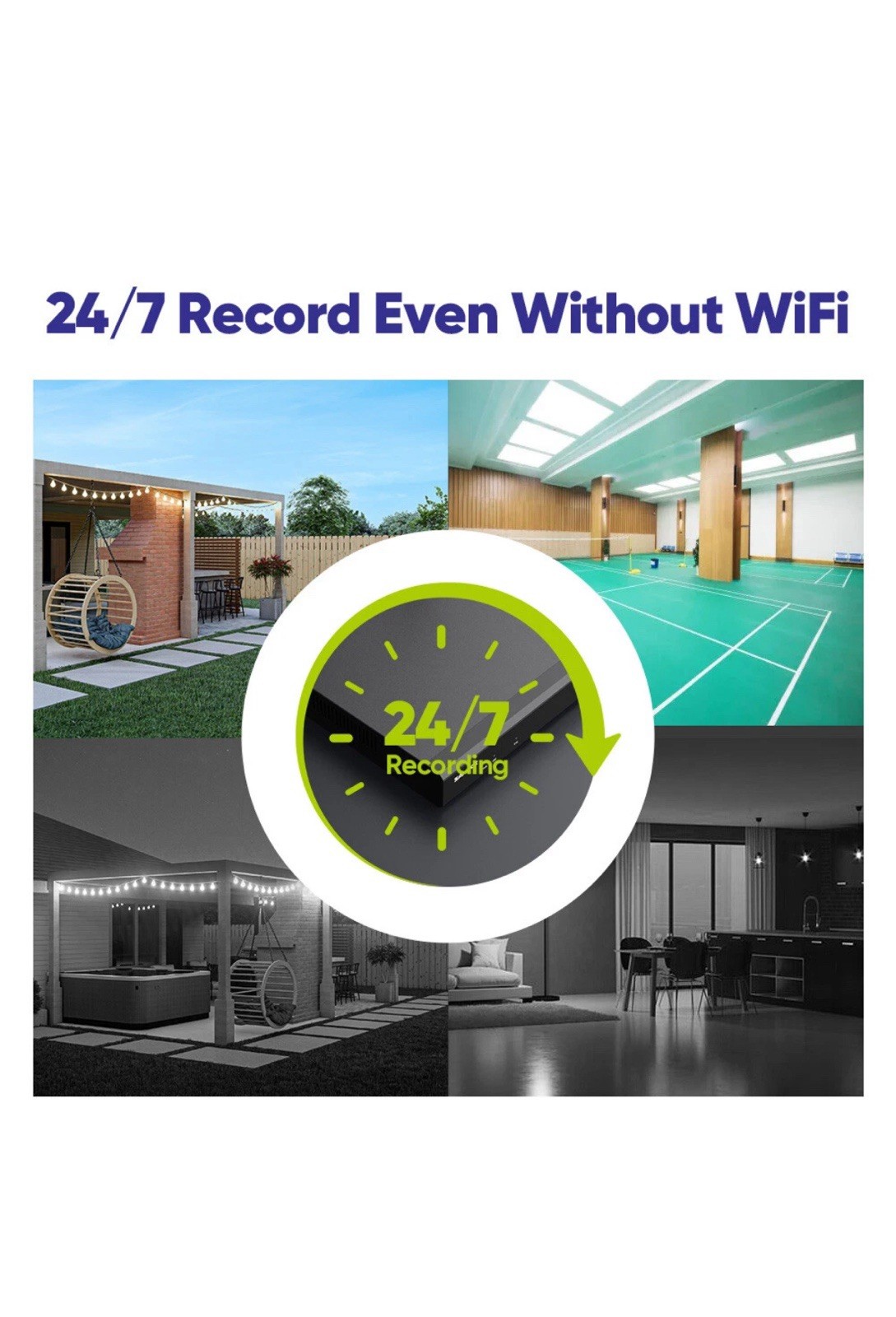 SANNCE 2x 3MP Two Way Audio Wireless Security Camera IP Network IR Night Vision