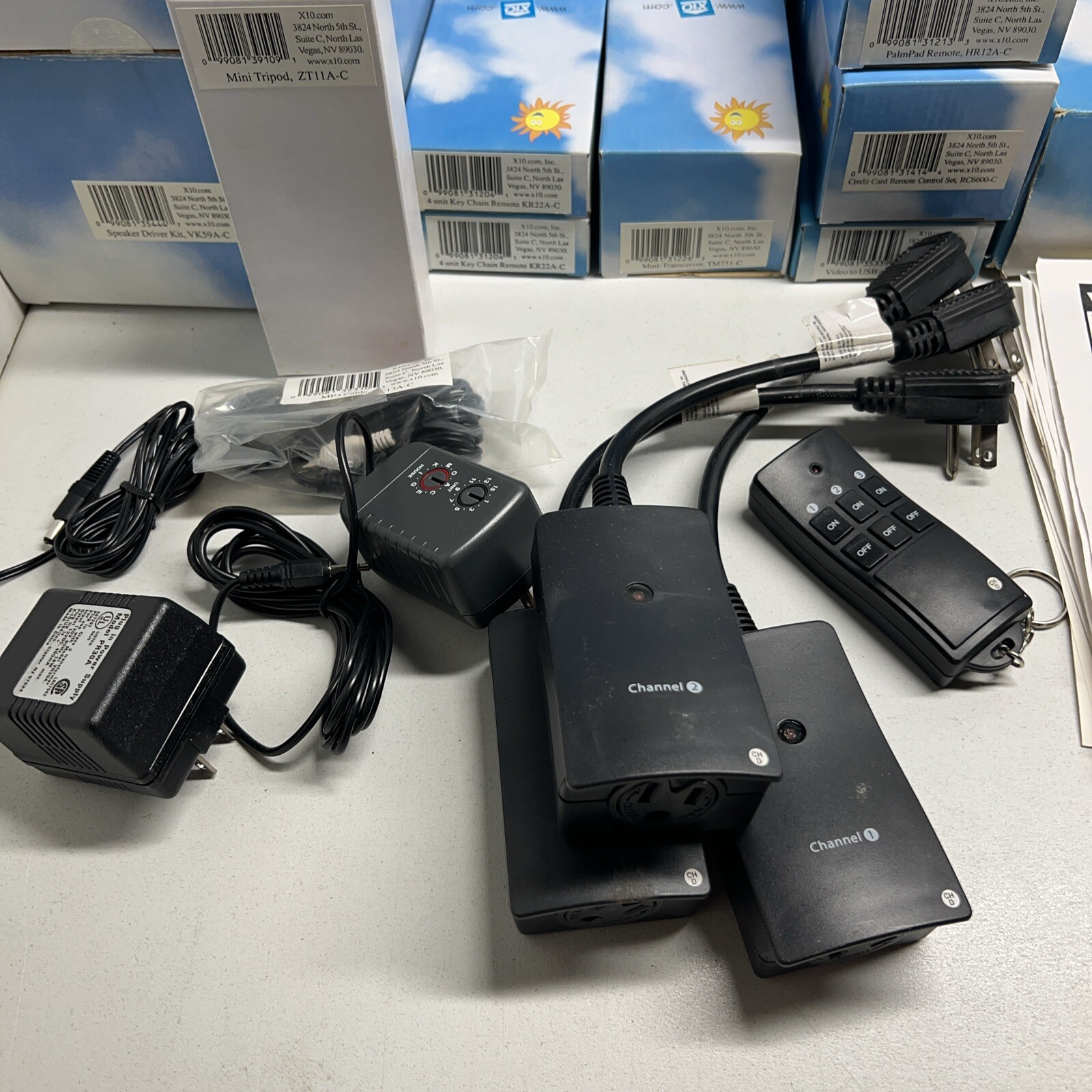 X10 Home Security System Cameras Receiver Transceiver VCR Remote & More Bundle