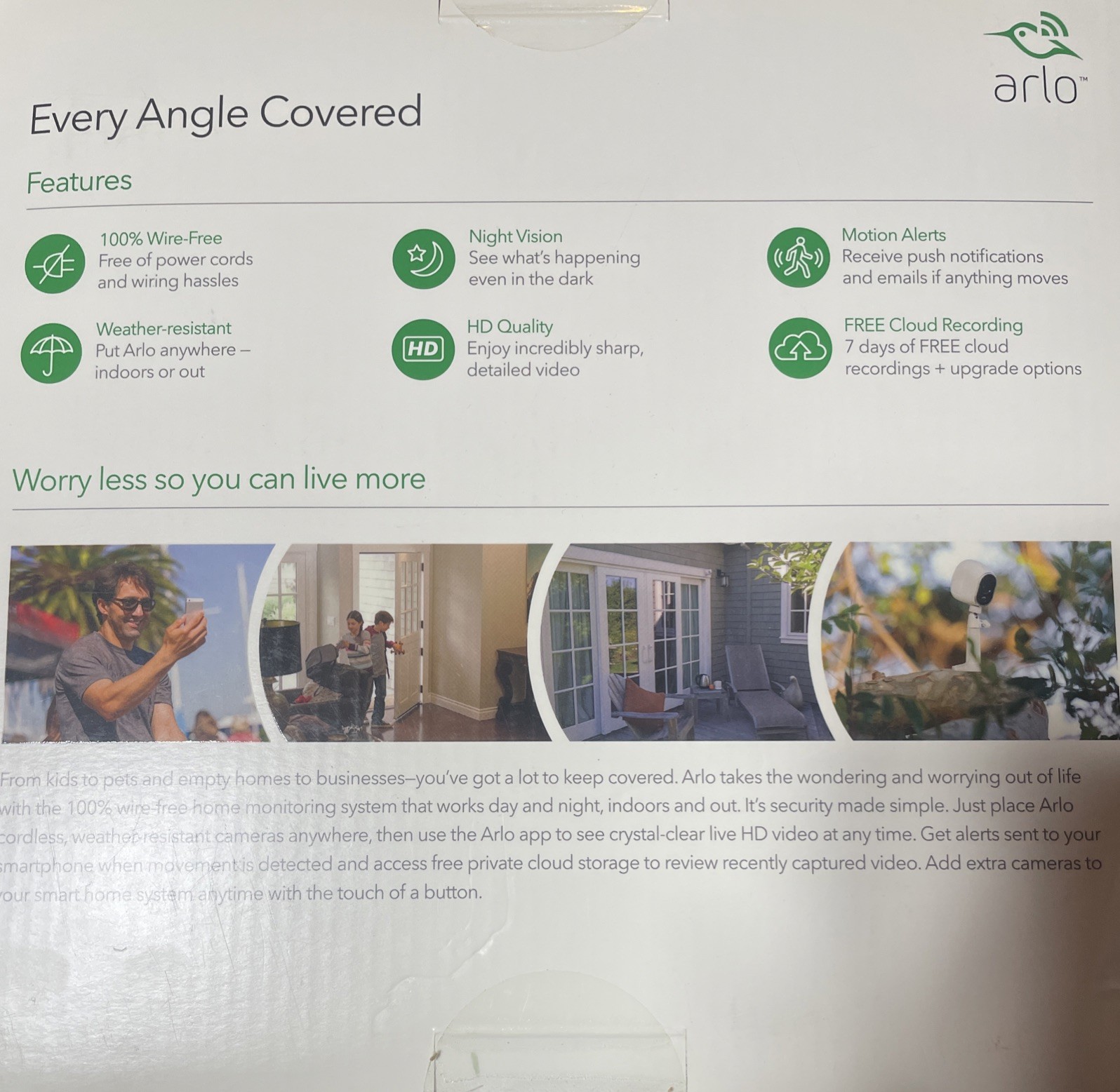 Netgear Arlo 4 wire-free HD Security Cameras VMS3430-100NAS New In Box Free Ship