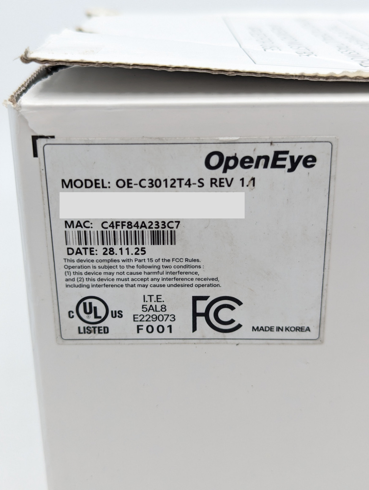 OpenEye 4MP Outdoor IP Turret Camera (OE-C3012T4-S) | White