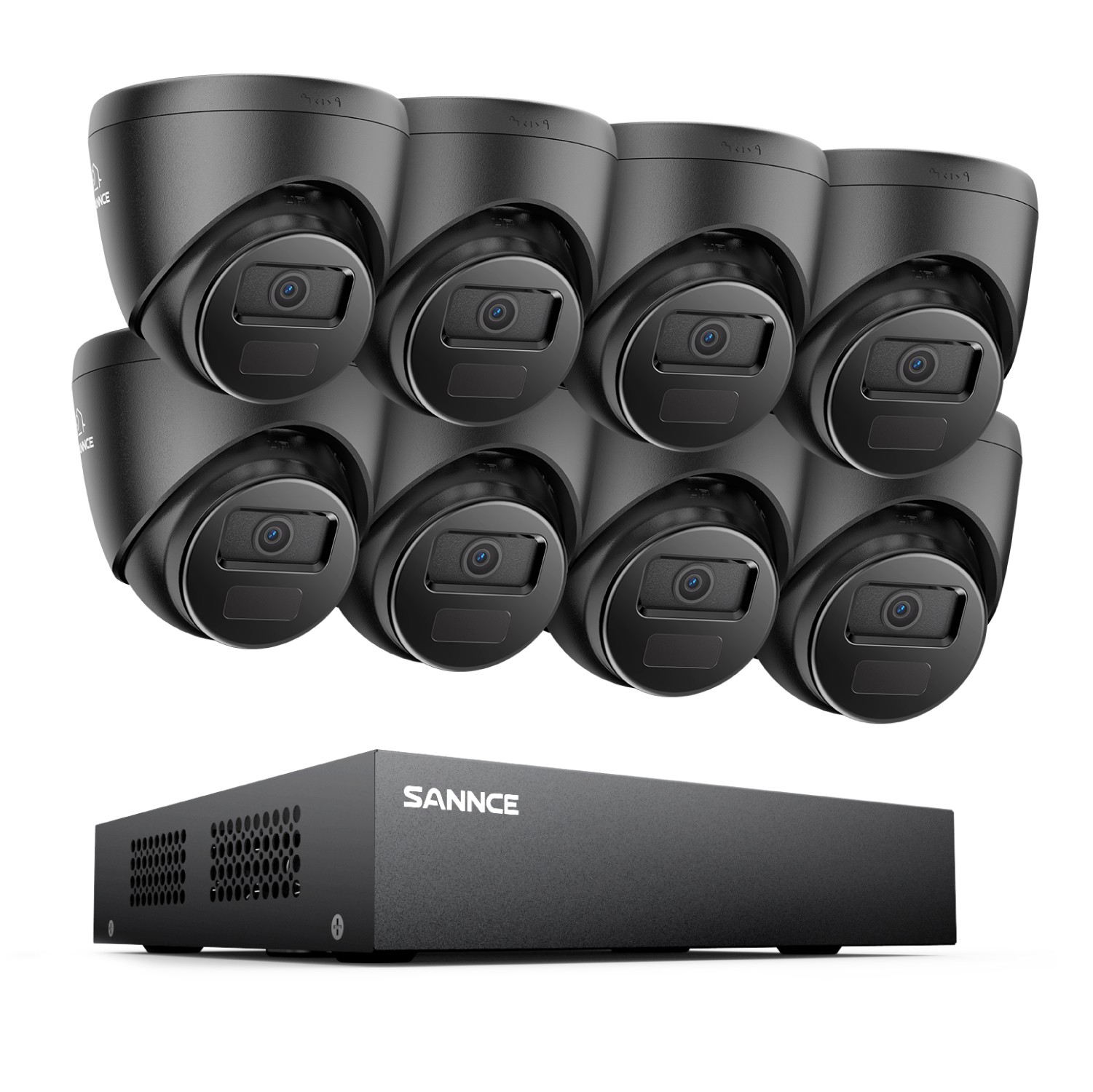 SANNCE 8CH 1080P Lite 5in1 DVR 2MP Video Security Camera System Human Detection