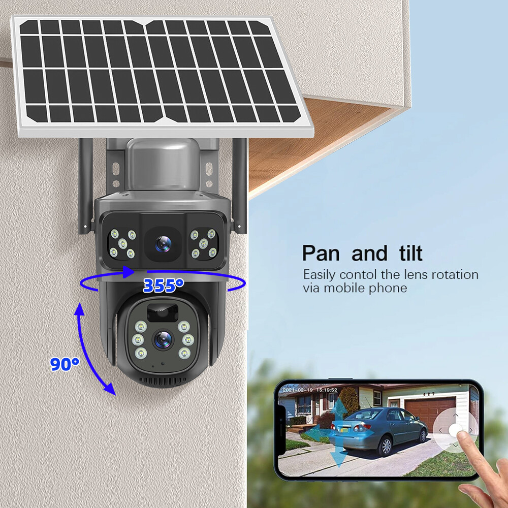 Outdoor 1080P Solar Powered Security Energy Camera Wireless WiFi IP Home CCTV HD