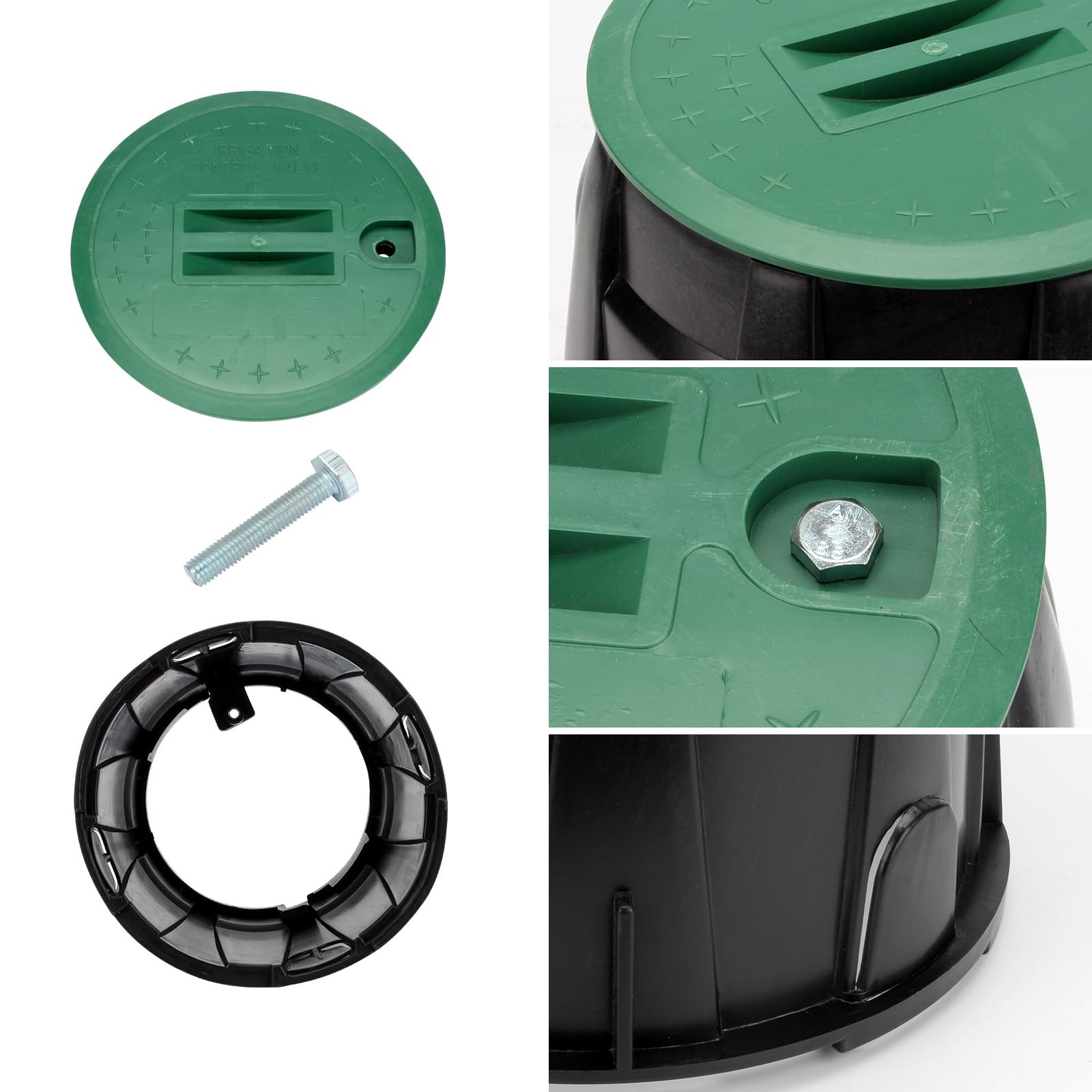 KVMORZE 6 Pcs Electrical Splice Box, 6” Diameter Underground 6In 6Pcs, Black