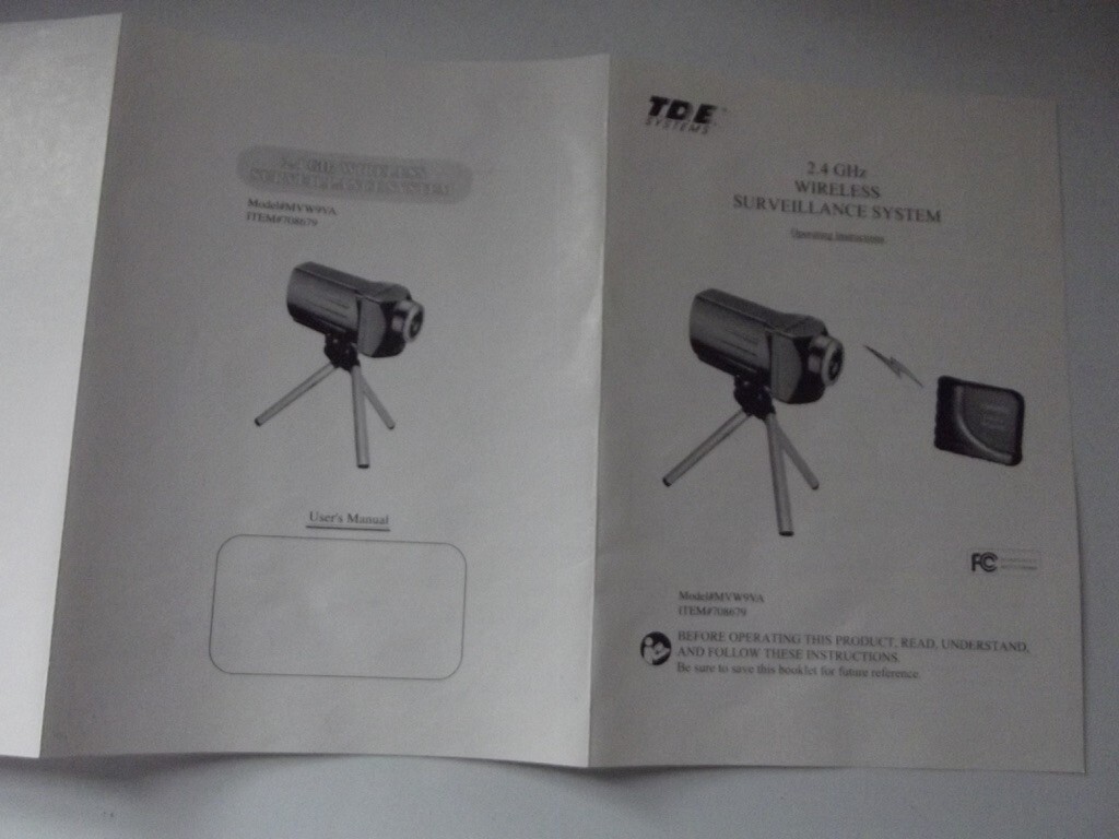TDE Systems Family Monitoring System 2.4 GHZ Color Video System Untested