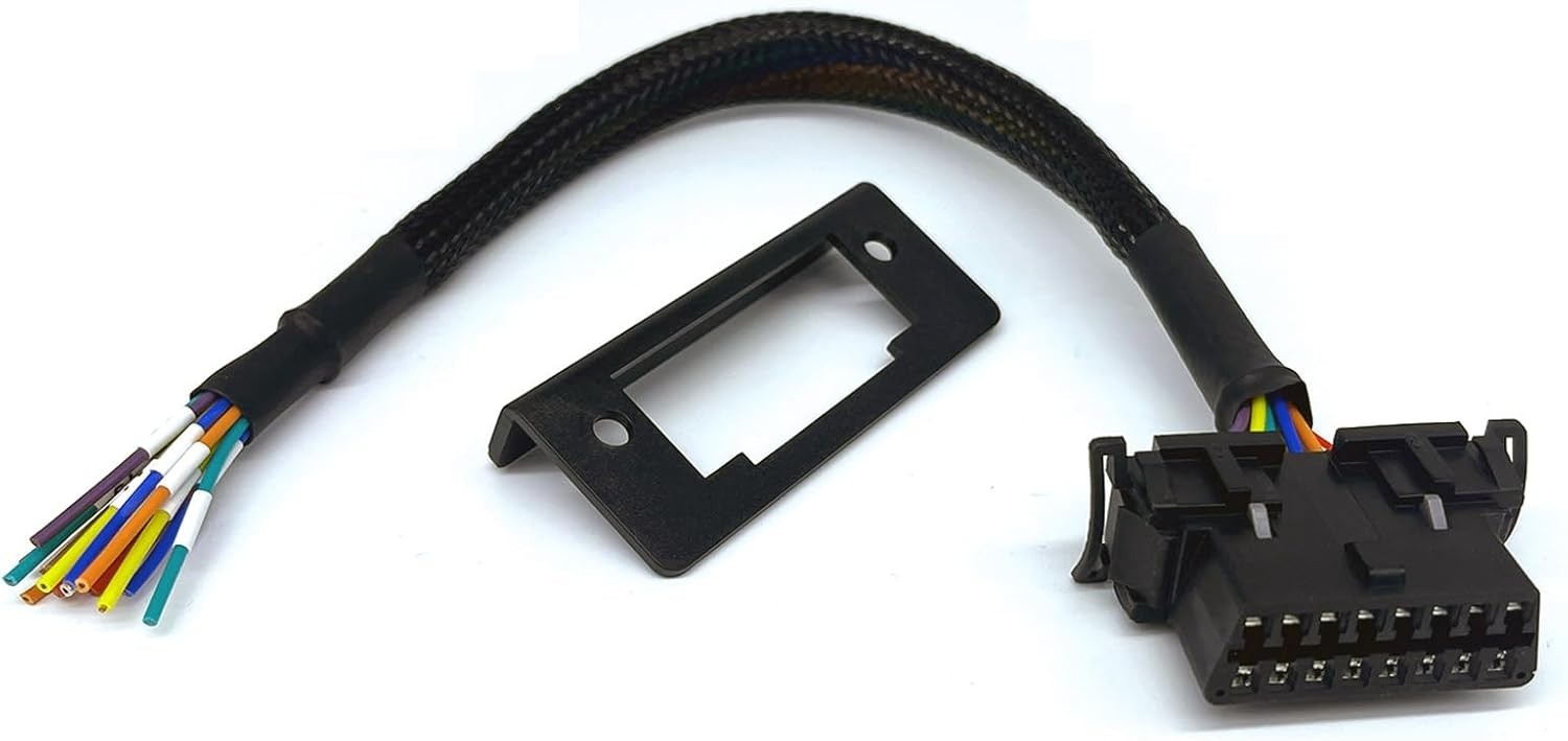 OBD2 J1962 Female to Open Pigtail Cable Bracket Obdii Port Replacement Cable