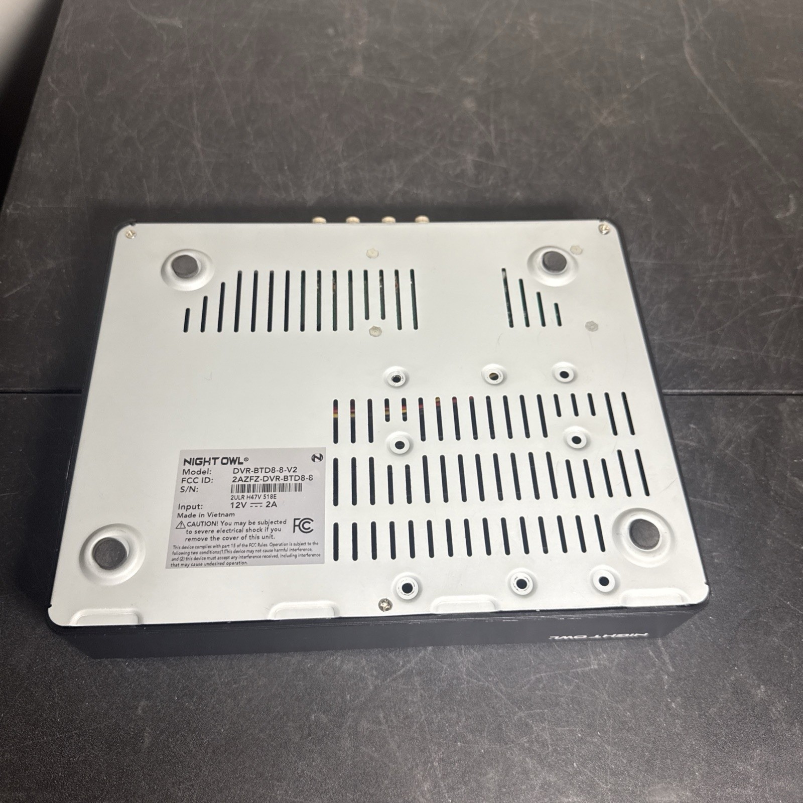 Night Owl 8 Channel 4K Bluetooth DVR 1TB Hard Drive DVR-BTD8-8-V2 Not Working