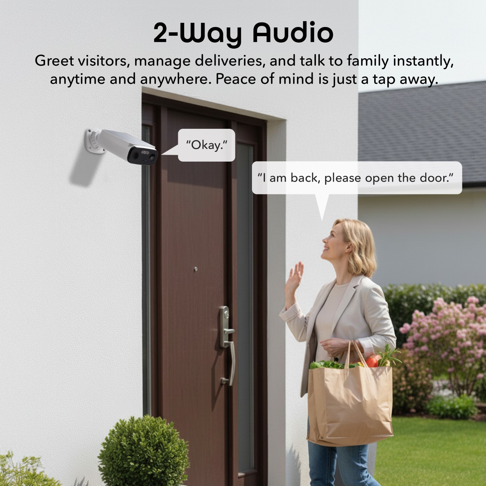 Geeni Falcon Solar Wireless Security Camera 5MP 2K+ Color Night Vision WiFi