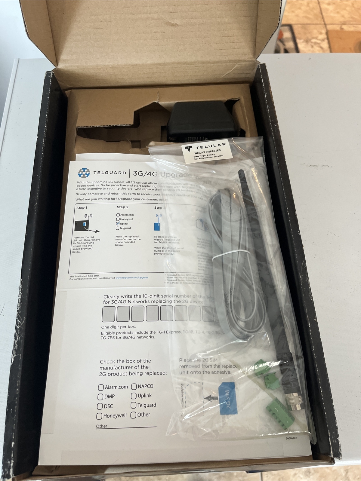 Telguard TG-4 Cellular Alarm Communicator 3G/4G CDMA TG4V0004