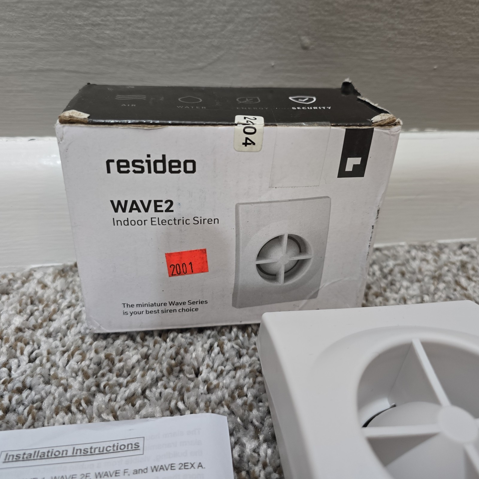 Resideo Indoor Mountable Electronic Siren White 500mA Max. 12 VDC WAVE2