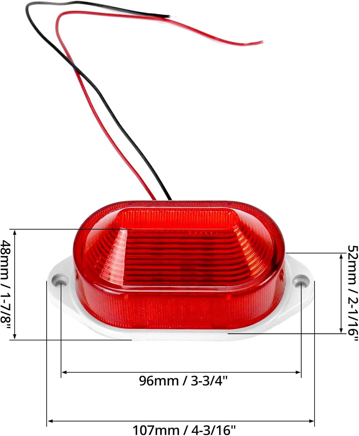 AC110V – 120V Industrial Strobe Siren Alarm Warning Light – Red – 110 dB Loud So