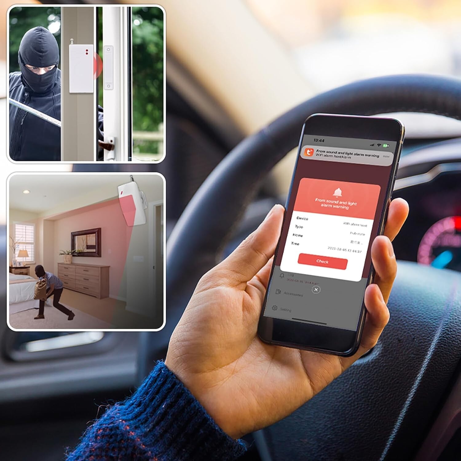 Tuya app WiFi Version, Home Alarm, Store Anti-Theft Alarm, Office Infrared door