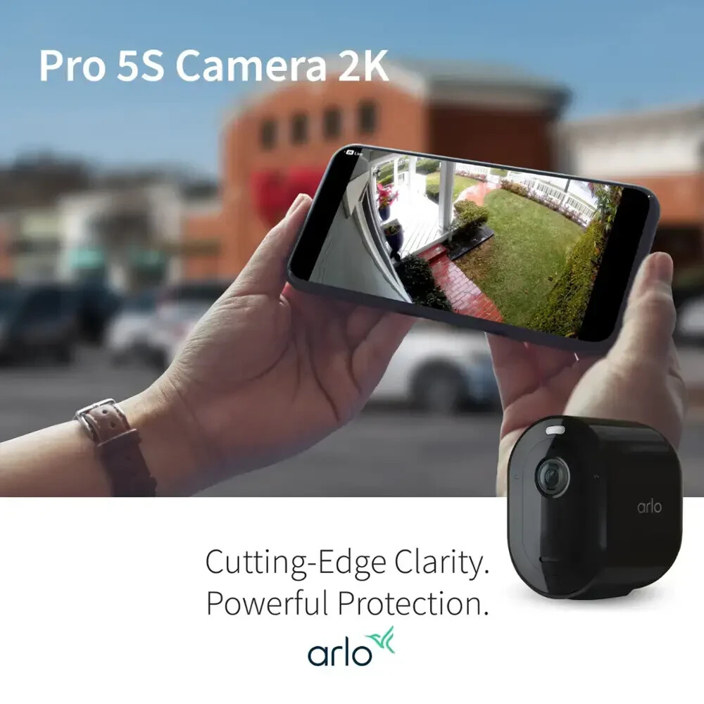 Arlo Pro 5S 2K Wireless Add On Security Camera with Dual Band WiFi & 2 way Audio