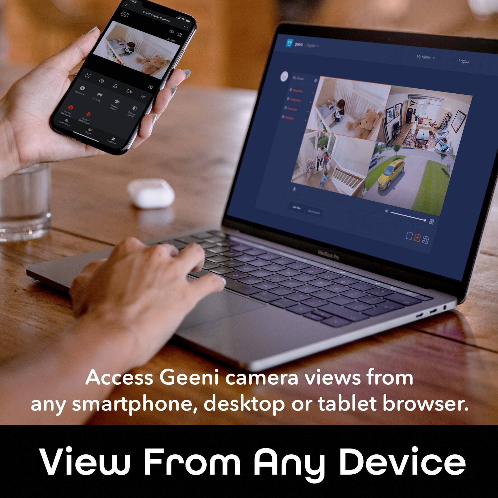 Geeni LOOK 1080p HD Wi Fi Indoor Security Camera with Voice Control