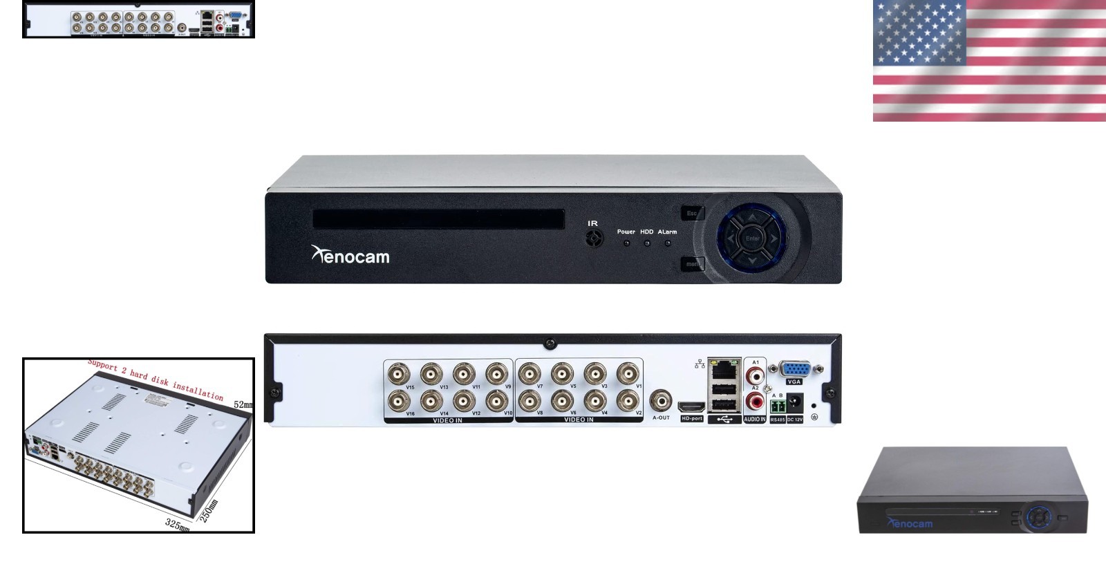 16CH 1080N Hybrid DVR CCTV Security System Video Recorder NVR Analog CCTV