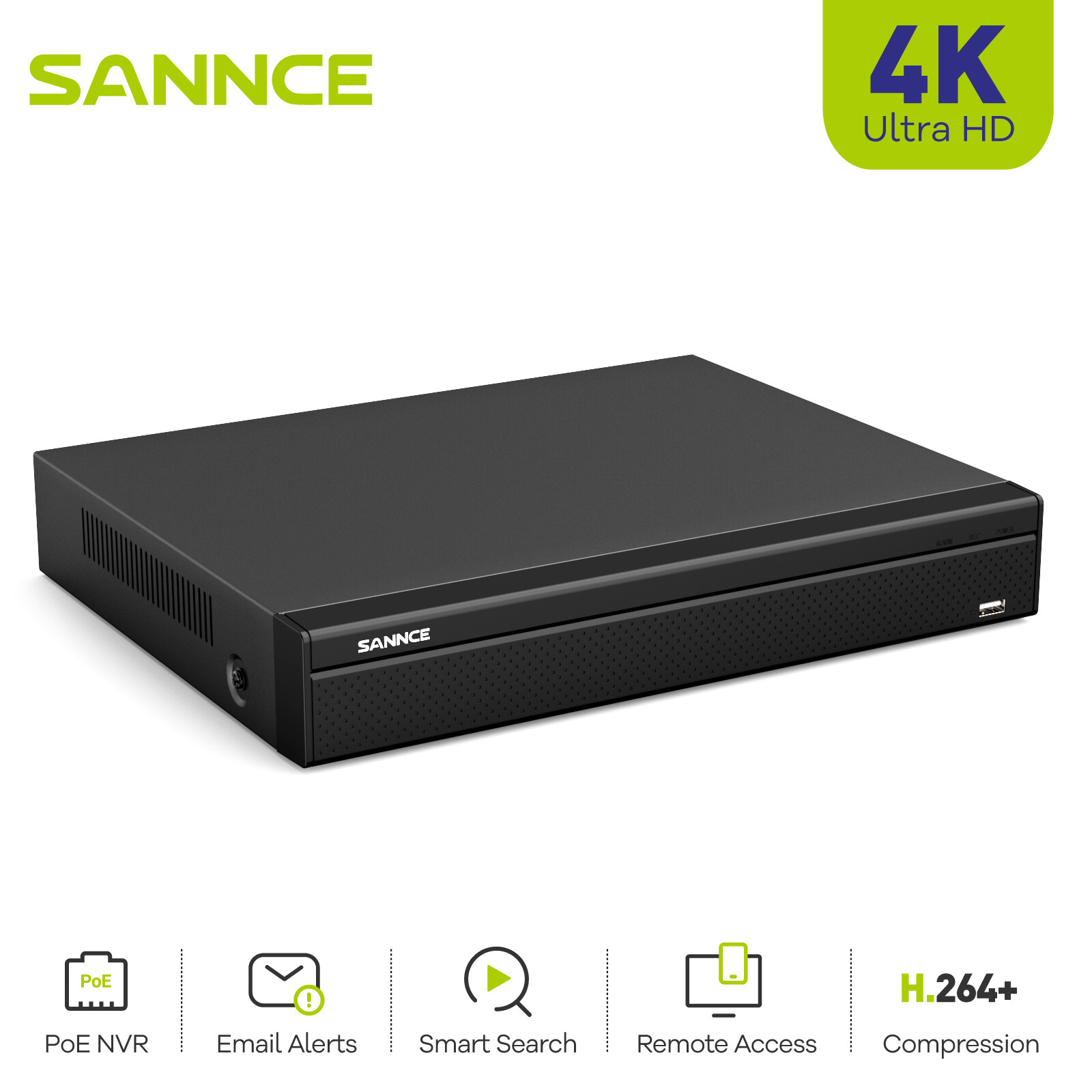 SANNCE 4K 16CH POE NVR Home Security IP Camera System Surveillance CCTV Network