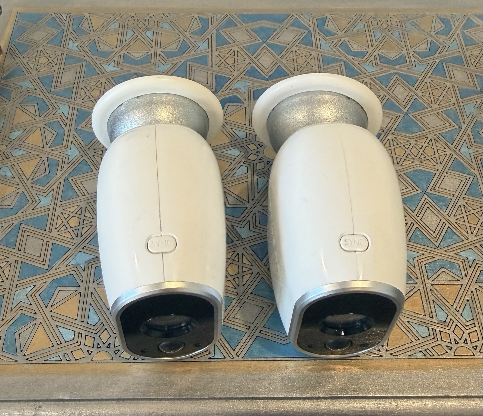 2 Netgear Arlo VMC3030 HD Indoor / Outdoor Camera, NO BATT –