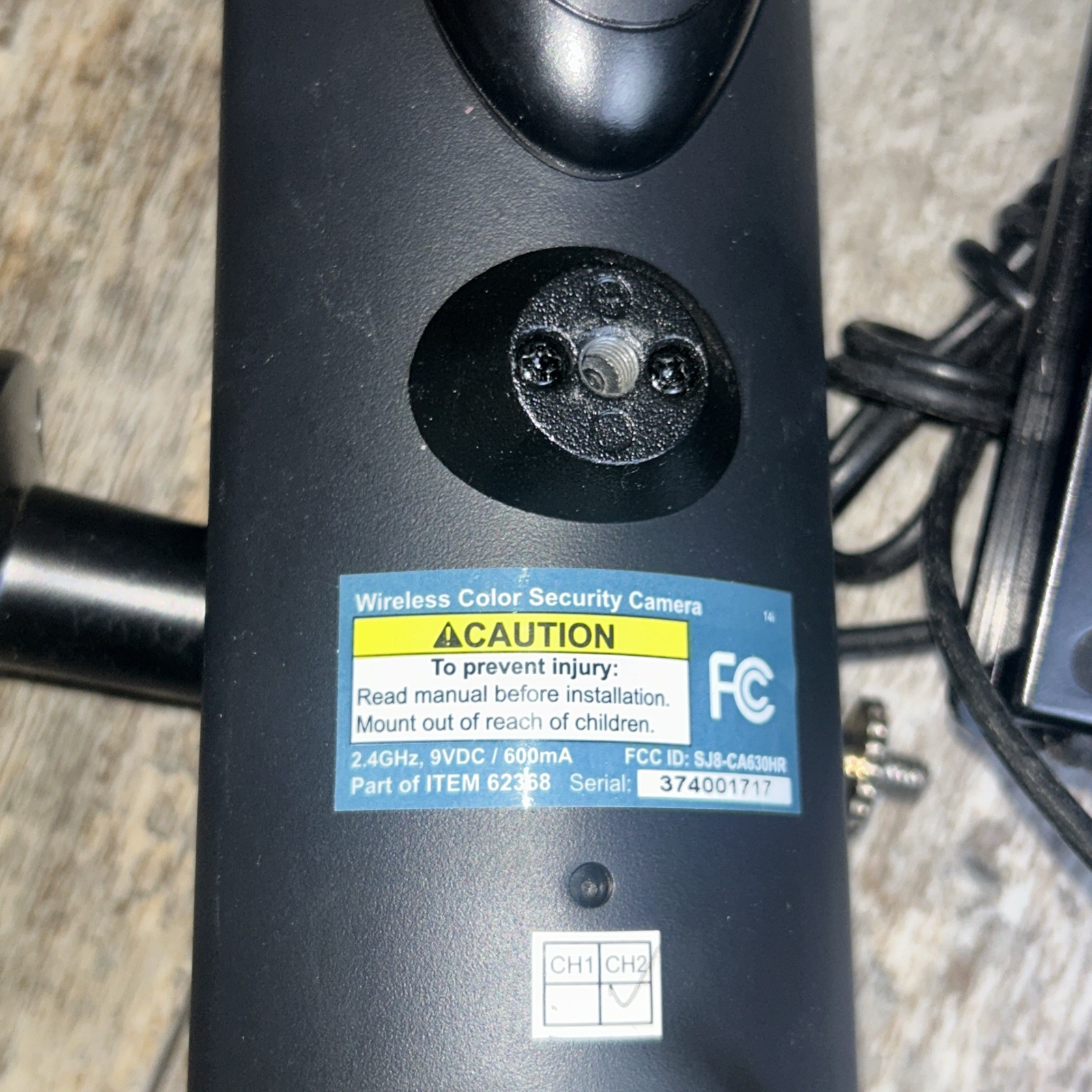 Bunker Hill Security Wireless Surveillance System Receiver 62368 1 camera works