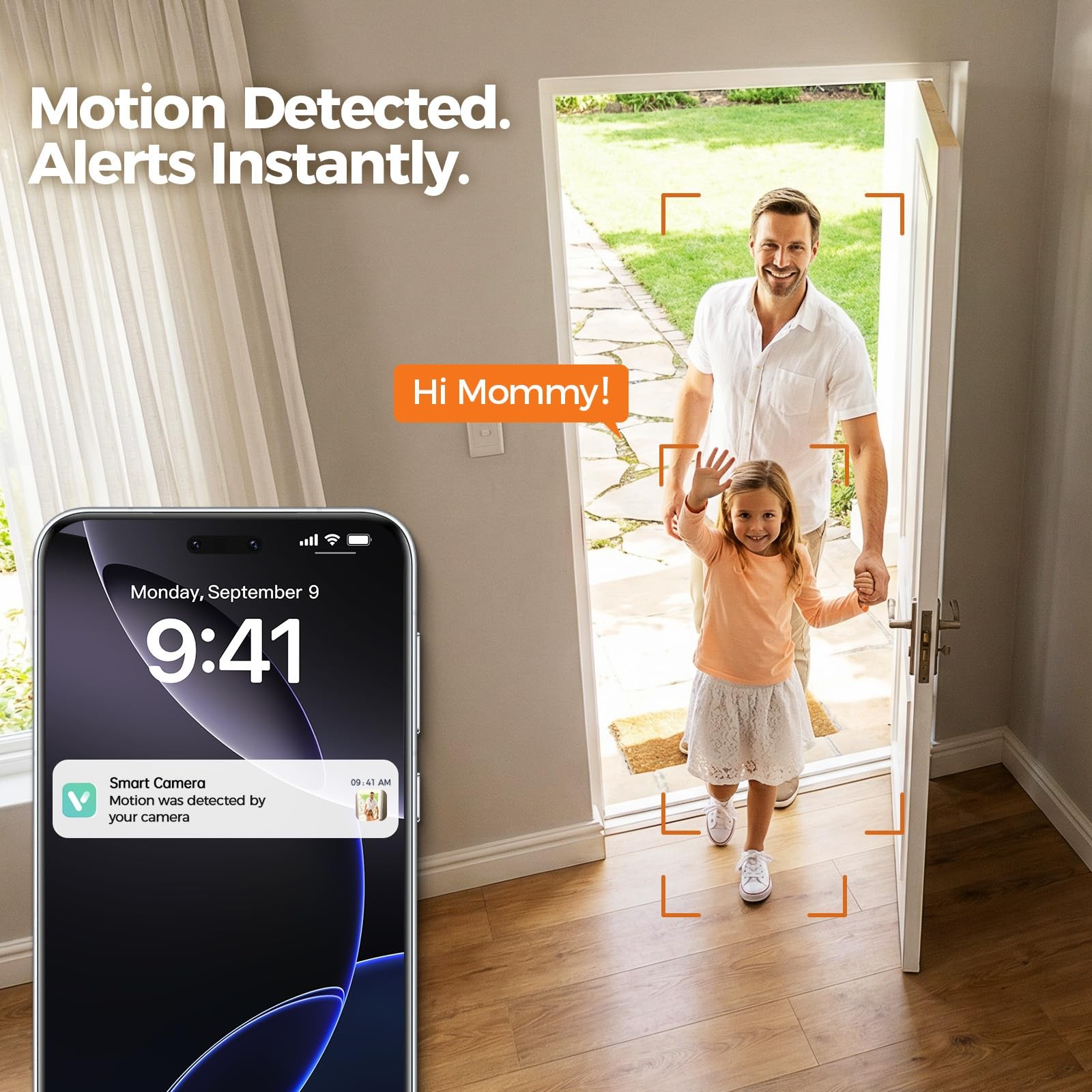 ZEEPORTE 2K Indoor Cameras for Home Security – Baby Monitor and 2-Pack, Black