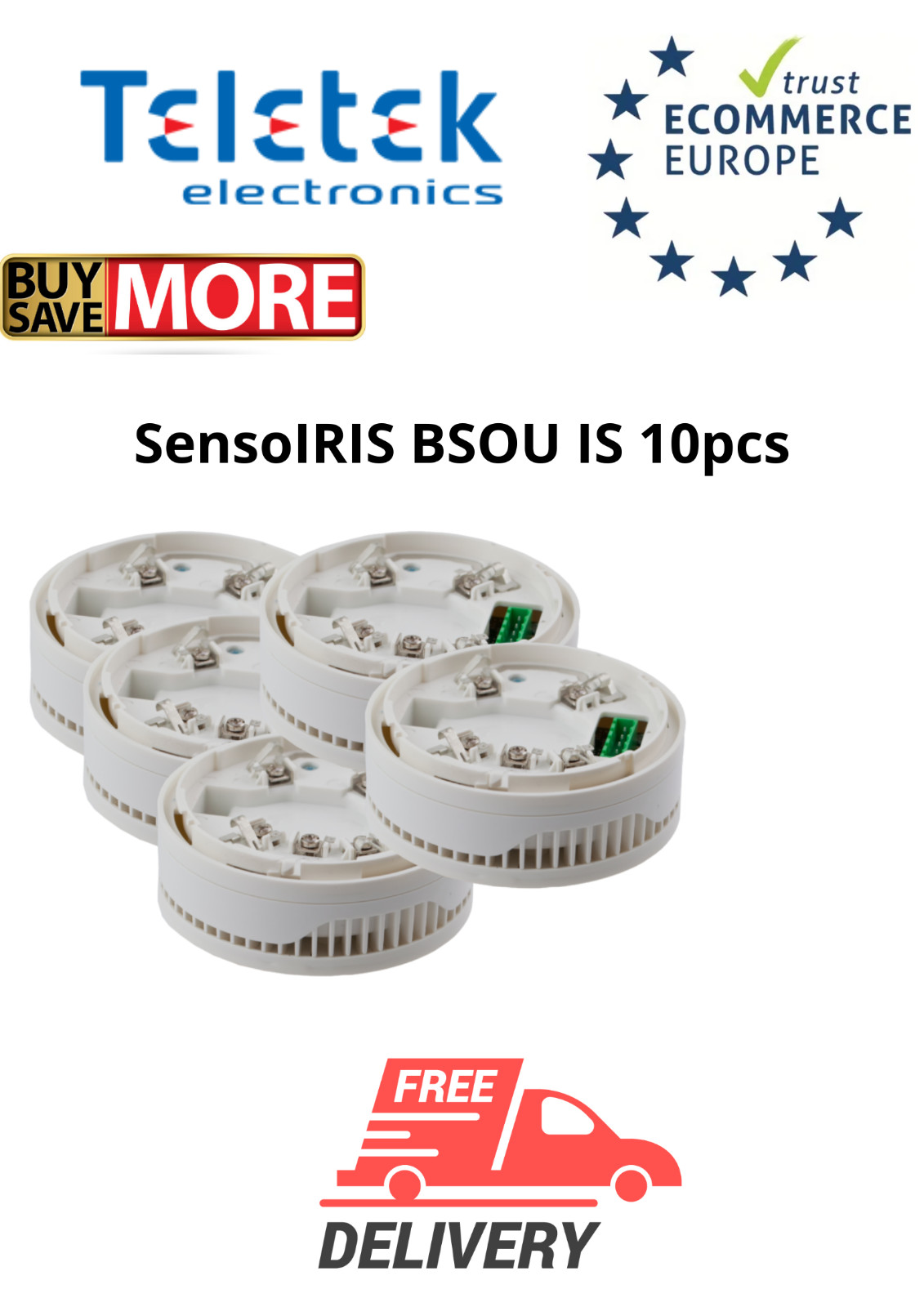 TELETEK Fire Alarm Solutions / Addressables / Sirens / SensoIRIS BSOU IS 10 pcs