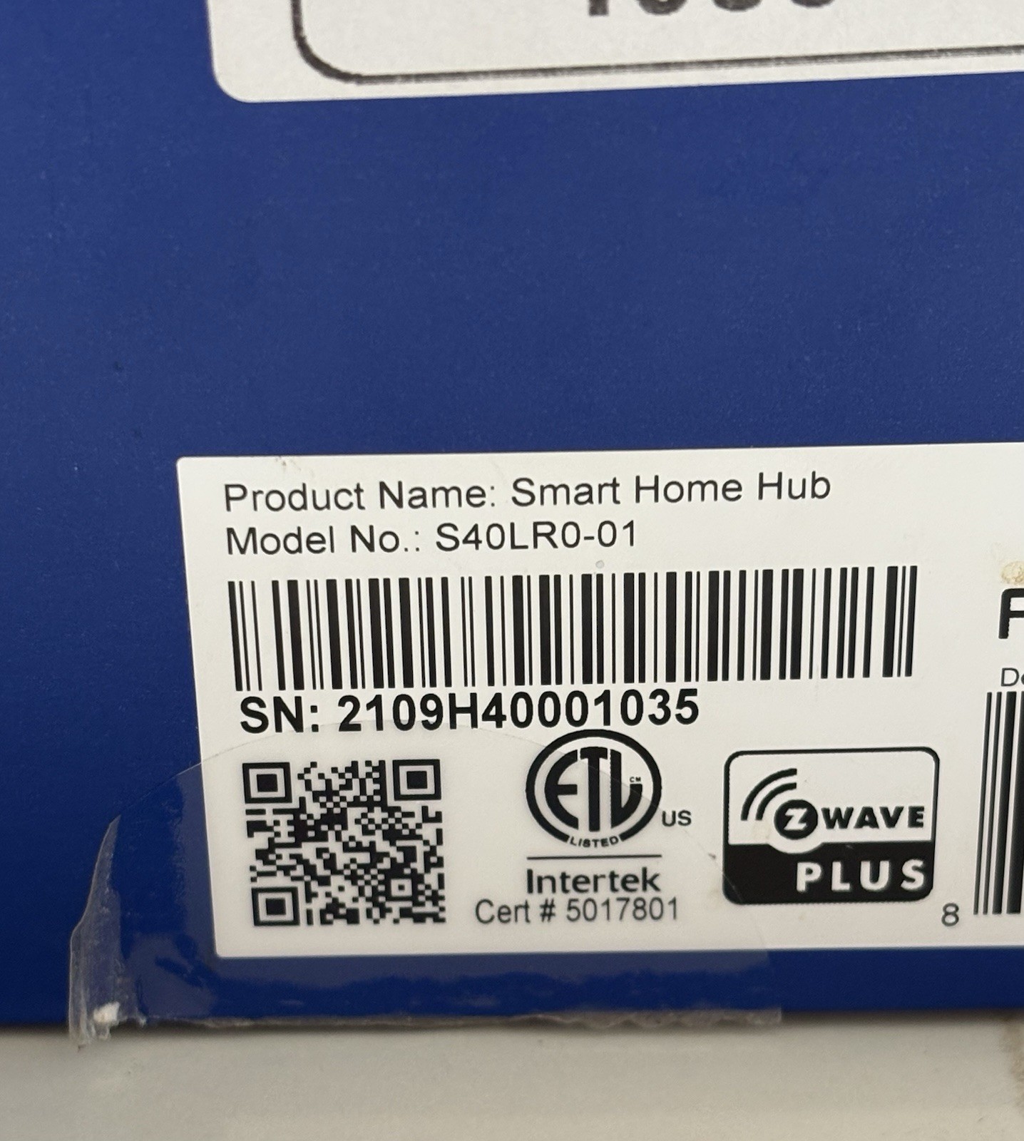 Blue by ADT Smart Home Hub Graphite S40LR0-01-PG – OPEN BOX ***SEE DESCRIPTION *