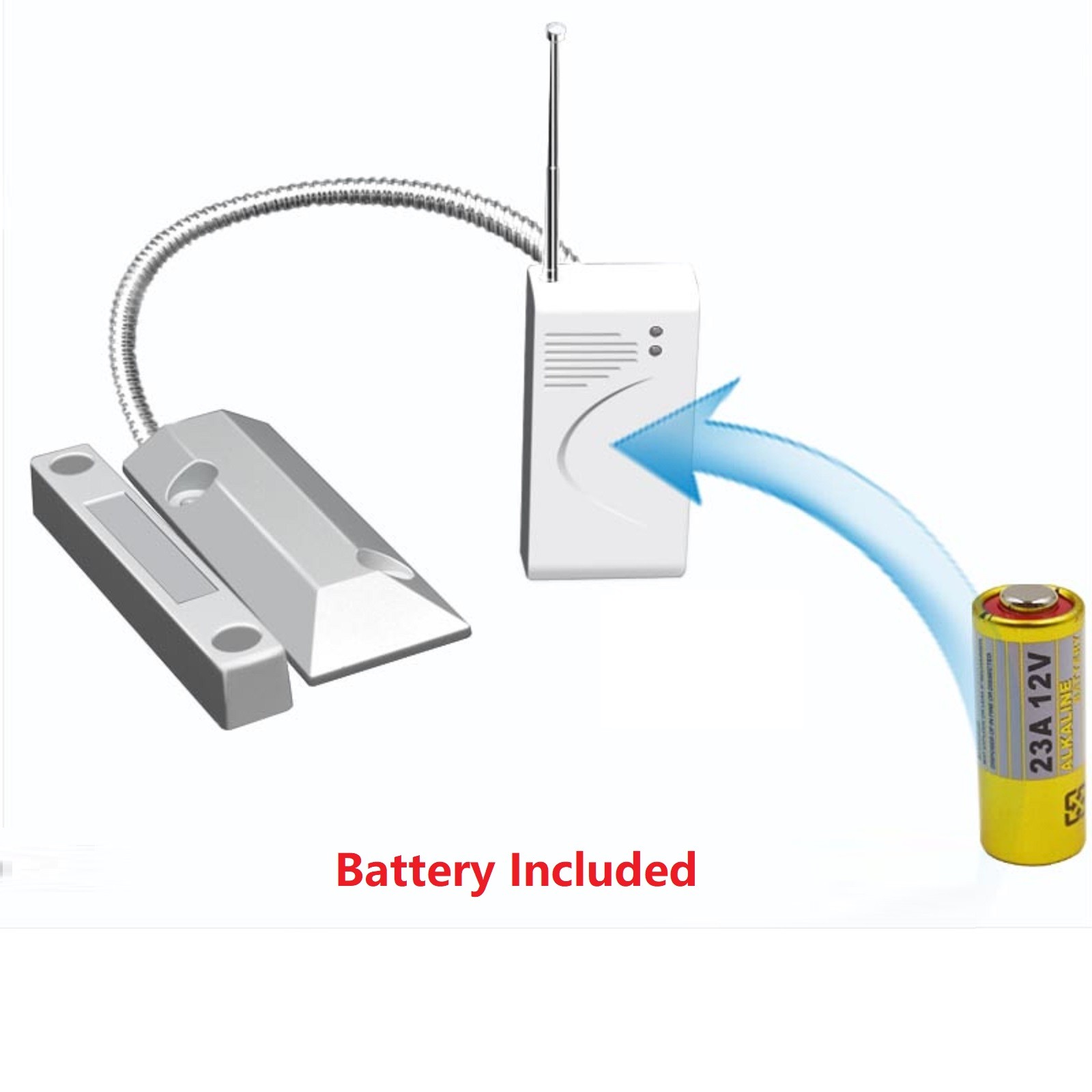 433Mhz Wireless Shutter Door Sensor Garage Roller Switch For Home Alarm System G