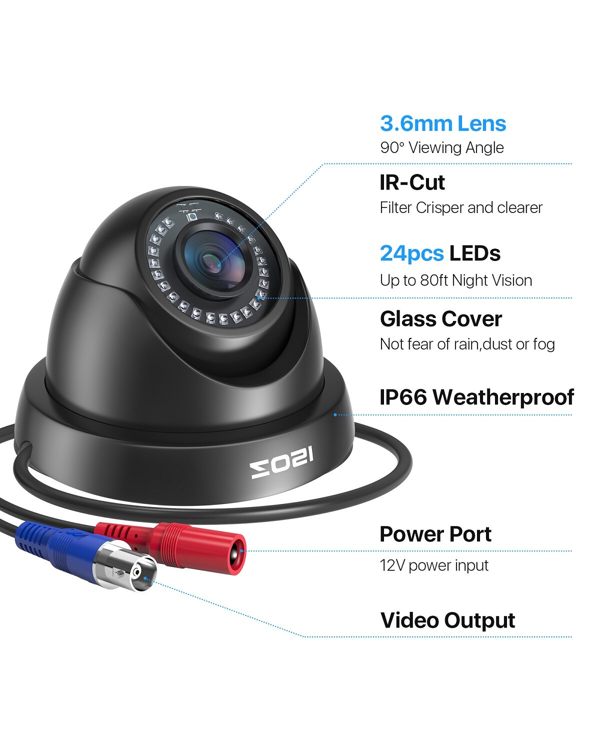 ZOSI 8CH 1080p H.265+ Security Camera System 5MP Lite CCTV DVR Outdoor HD IR Kit