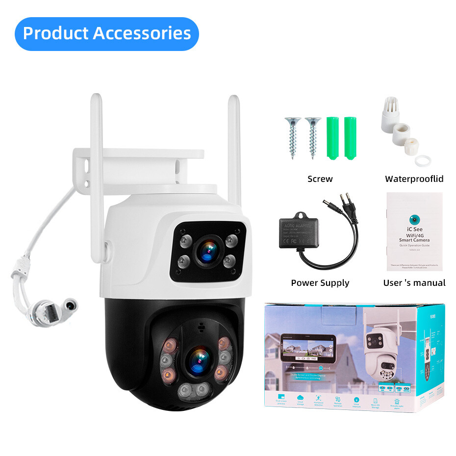 3PACK 6MP Home Security CCTV Video Surveillance Camera Outdoor Human Detection