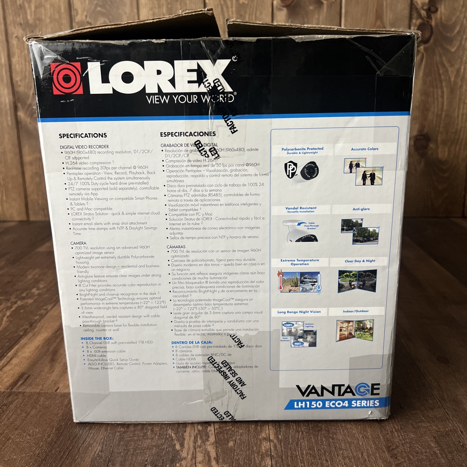 Lorex LH1896 960H 8CH DVR Surveillance Kit 1TB HDD & 8 IP66 700TV