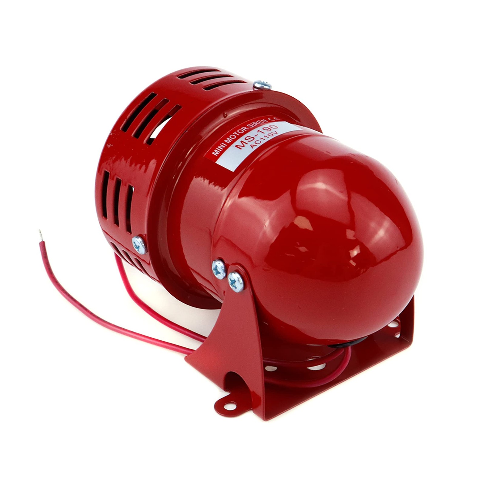 S SYDIEN Motor Siren Red 1Pc AC 110V 114dB Industry Electric Motor Alarm Driv…