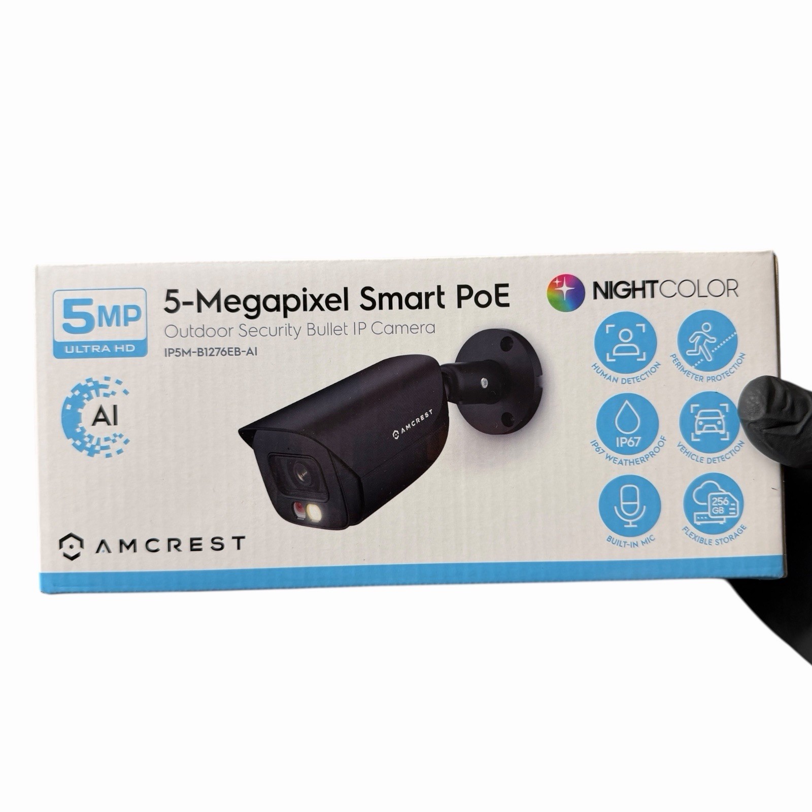 Amcrest 5MP 4K 8CH PoE NVR Security System NV4108E-B1276EB4-2TB (Black) SEALED