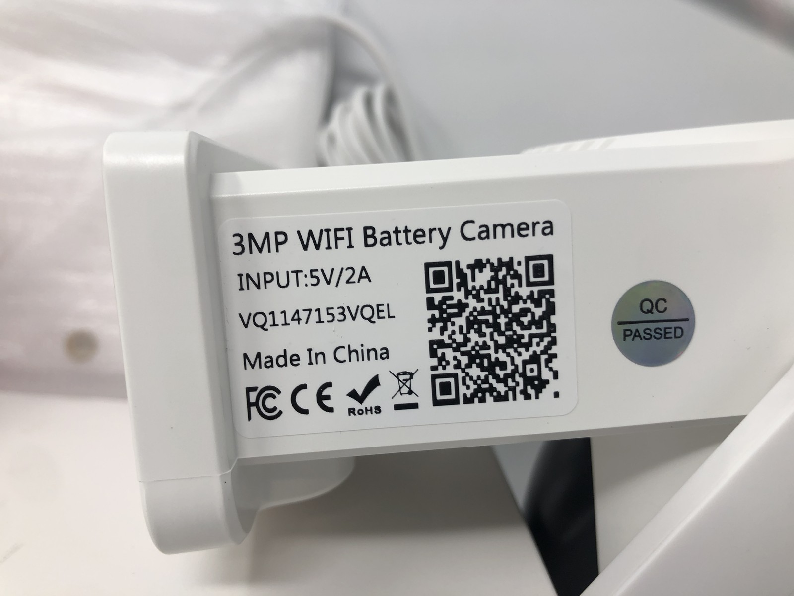 3MP WiFi Battery Camera AI Inside PIR Detection Night Vision Weatherproof