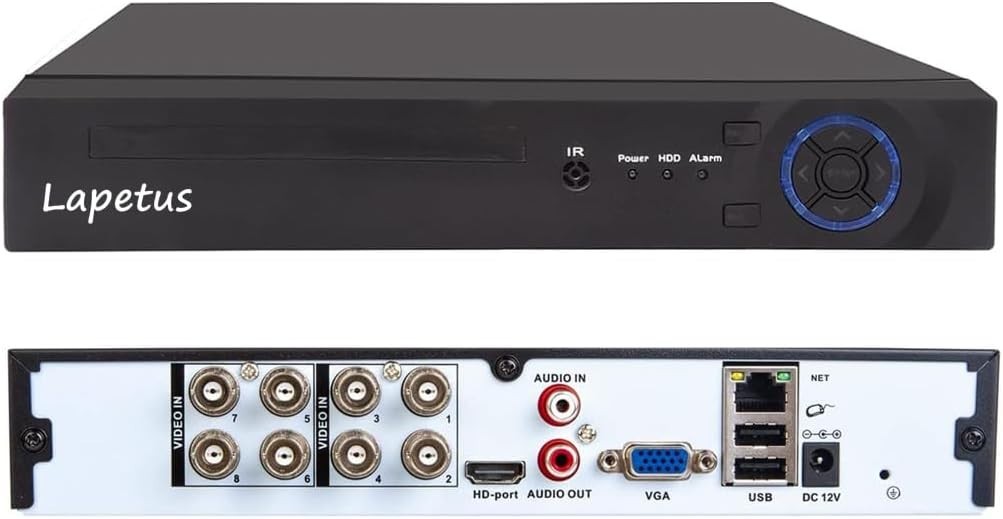 8 Channel 1080N Hybrid DVR CCTV Security System Motion Detection Backup