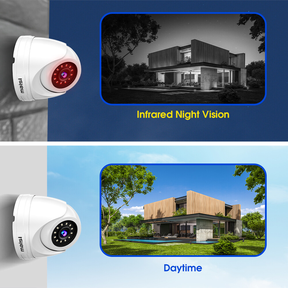 5MP 4CH HMDI DVR HD Home Outdoor Security Camera CCTV System IR Night Vision