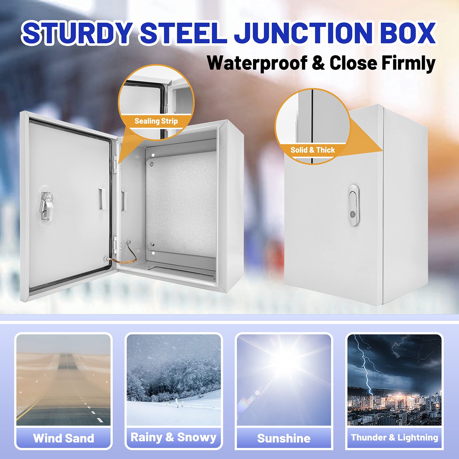 CXCESNS Outdoor Electrical Box 12 x 10 x 6”D NEMA 4X 12 x 10 x 6”, silver