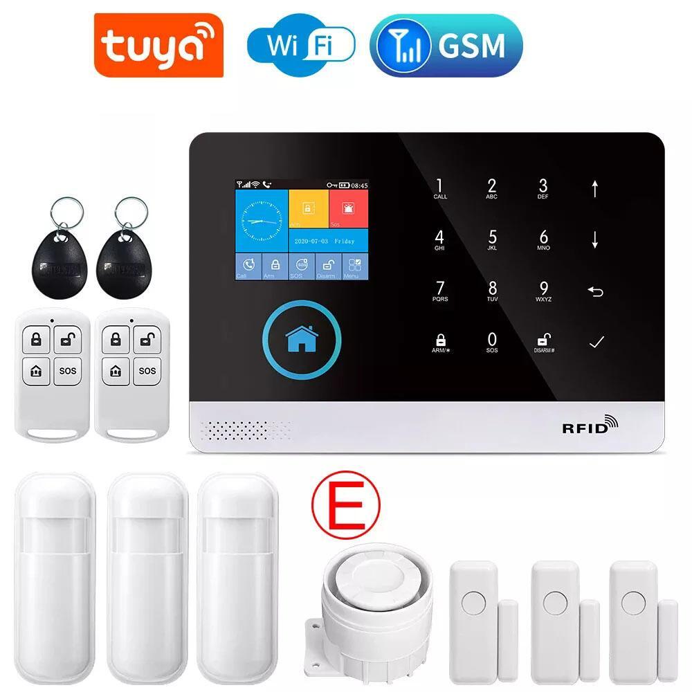 2.4G Wifi / 4G GSM Smart Home Wireless Siren Tuya Security Alarm System Camera