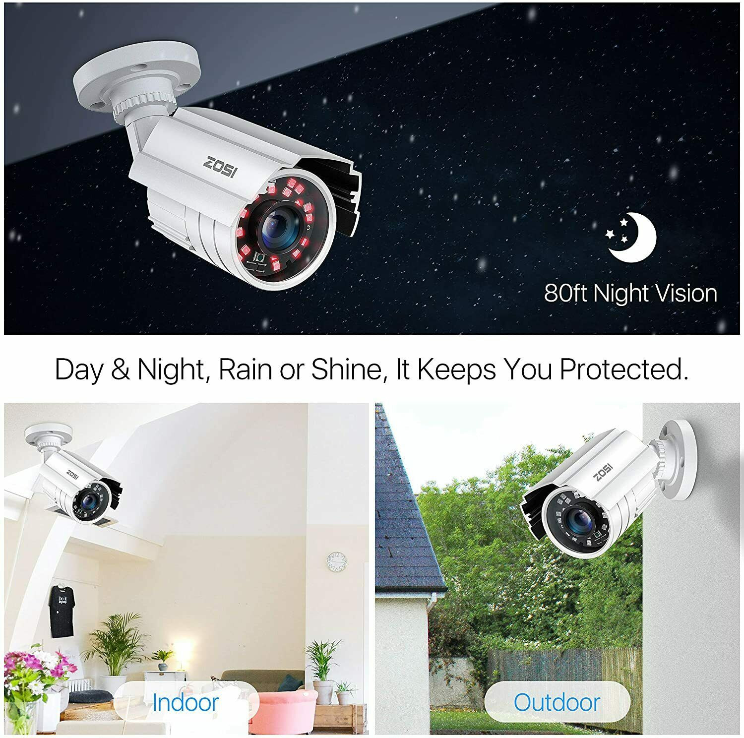 ZOSI 8CH 5MP-Lite DVR Recorder CCTV Camera De Seguridad 1080P Outdoor IR Camera