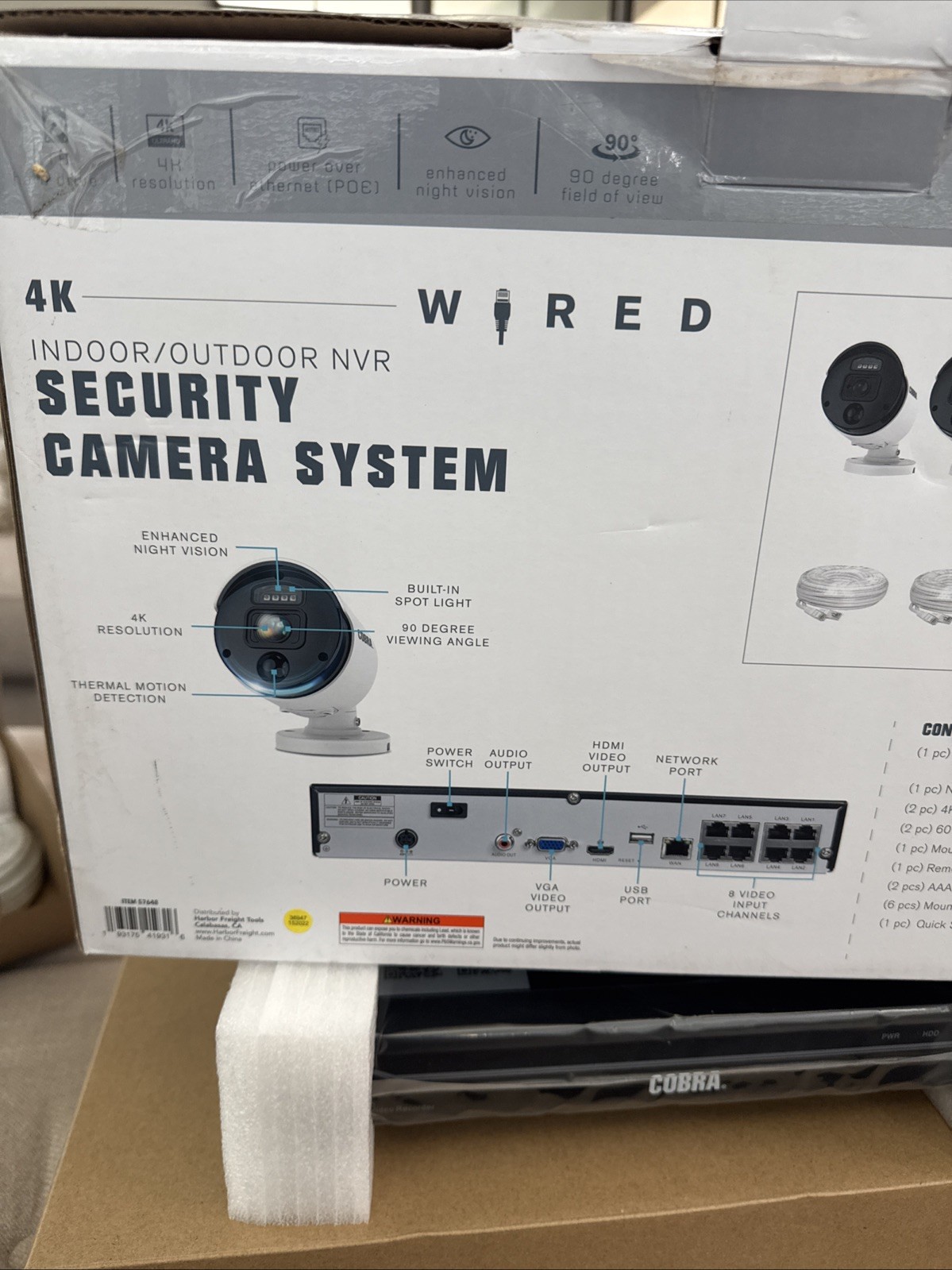 Cobra 4k 2 Camera Security System New Sealed Surveillance Night Vision