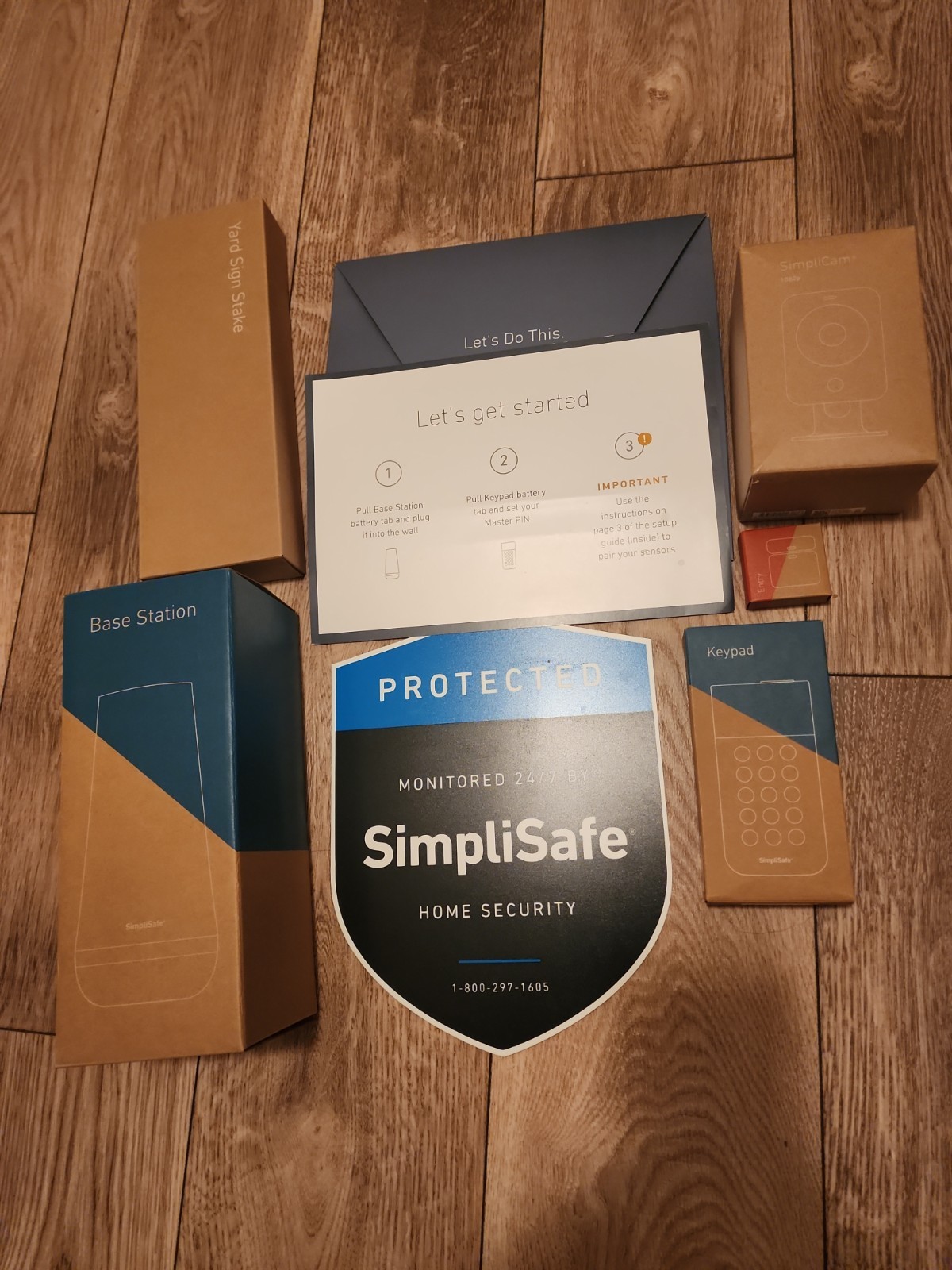 SimpliSafe Gen 3 Home Security System Bundle – Base Station Keypad Camera Sensor