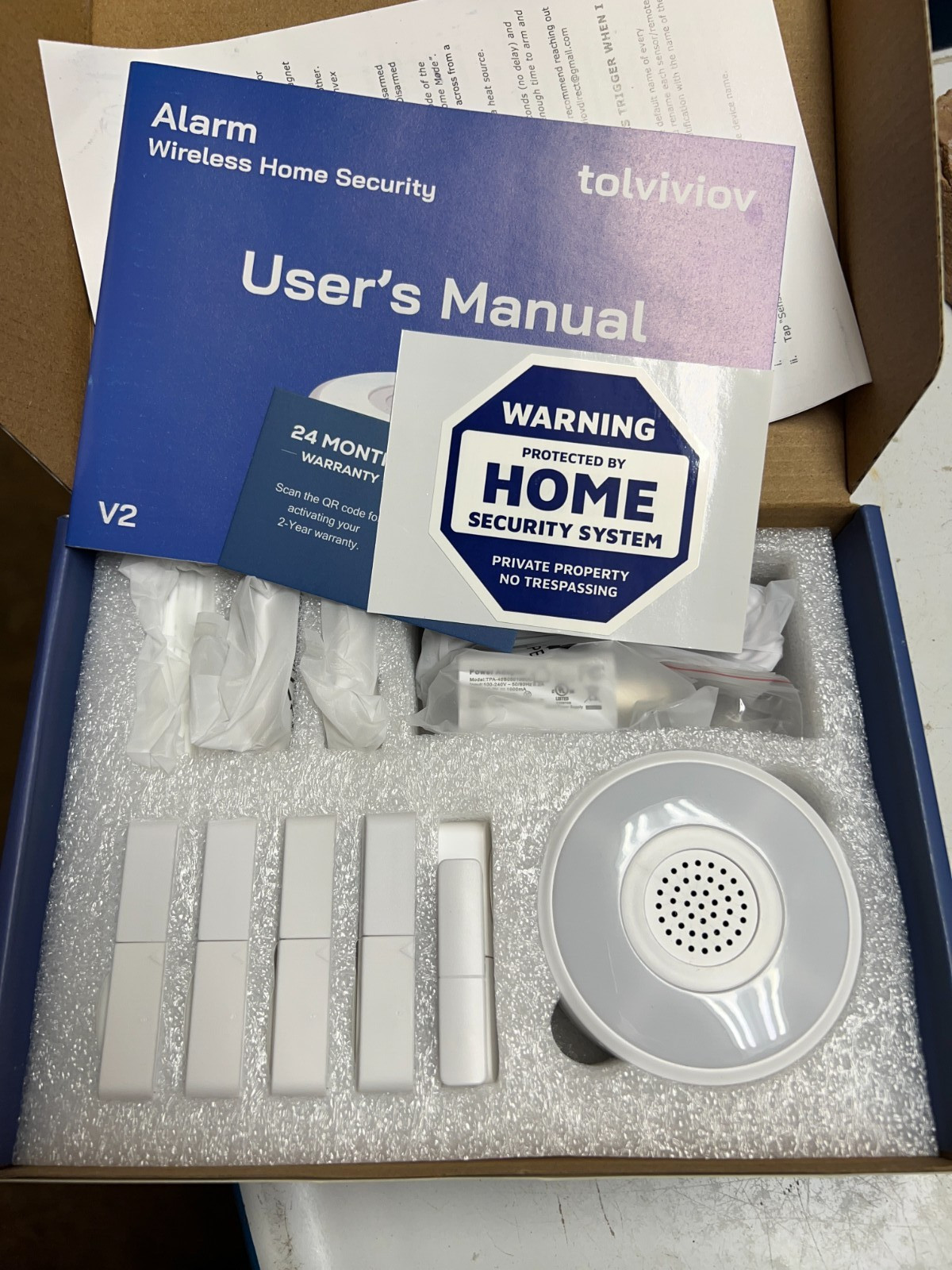 Tolviviov 8 Piece Smart Home Alarm System Wifi NEW OPEN BOX ALEXA