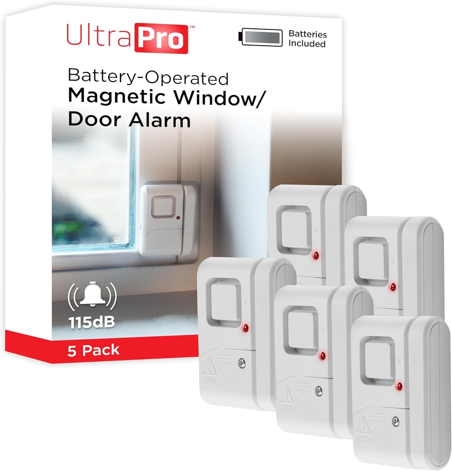 Smart Home Compatible Window/Door Security Alarm Set – 5 Pack Features