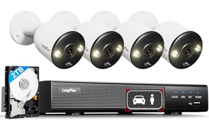 Smart 4K 8CH Home Security Camera 4K 4Pcs Bullet 8CH POE Security System