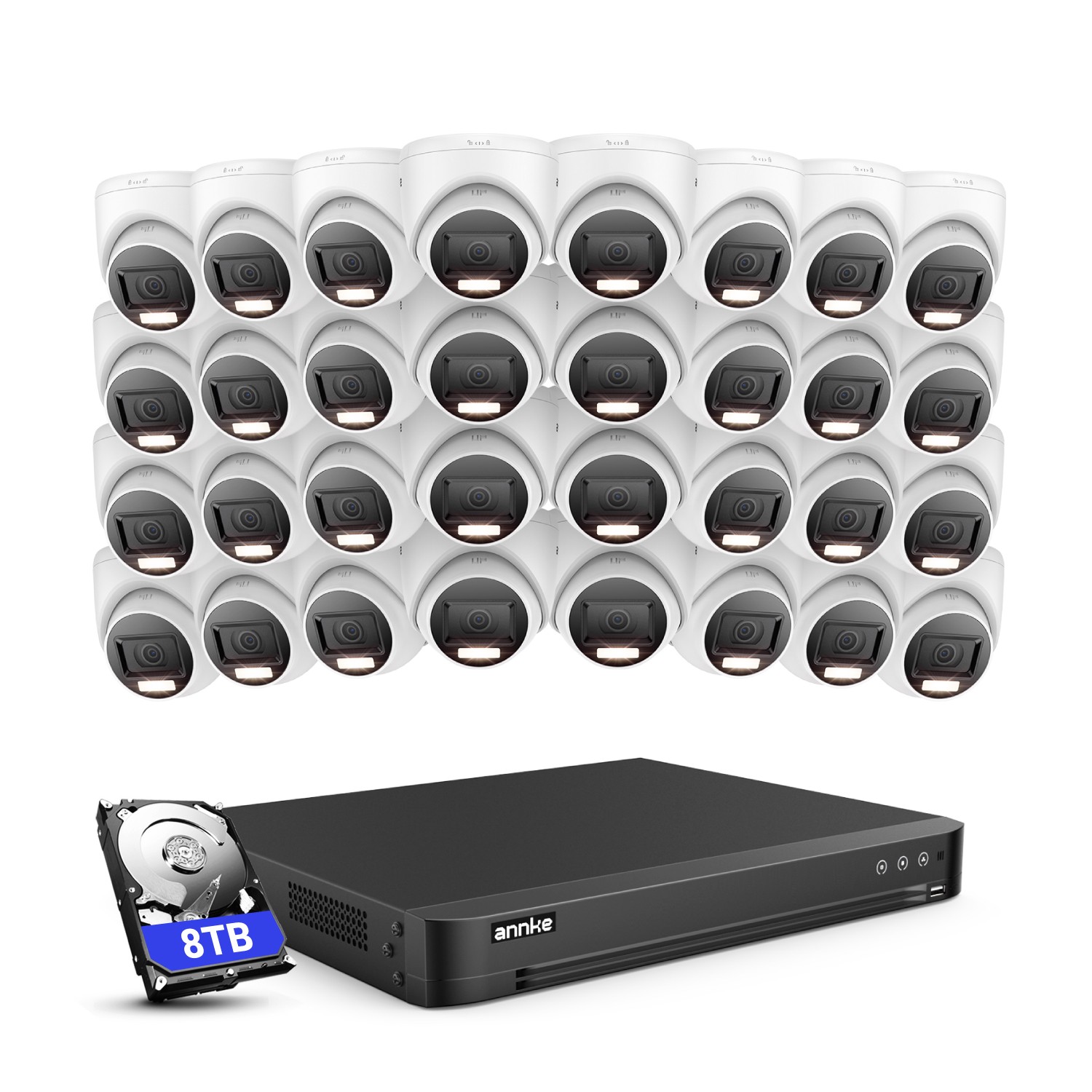 ANNKE 3K Lite 32CH DVR 1080P Video Security Camera System AI Color Night H.265+