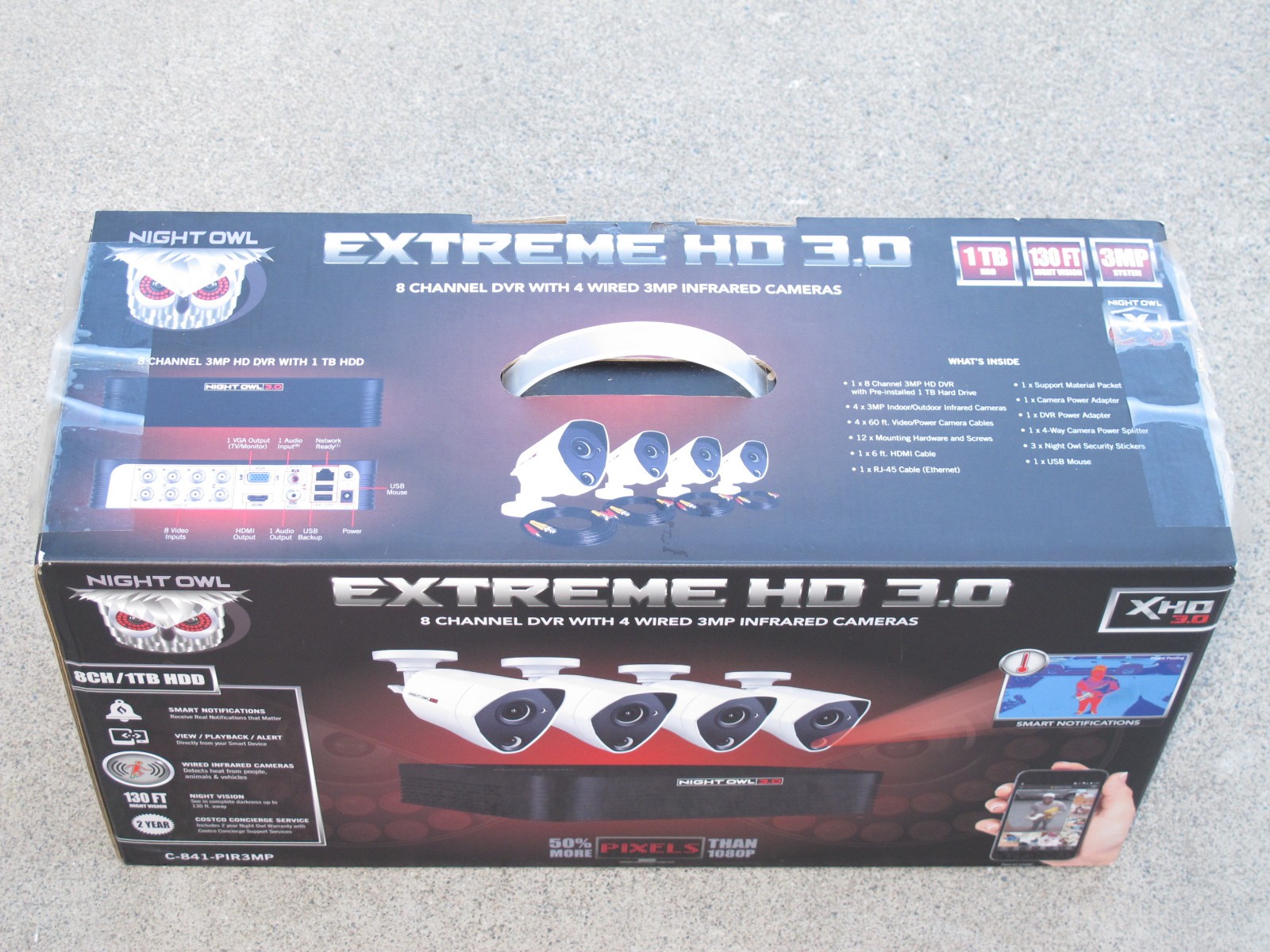Night Owl Extreme HD 3.0 8-Channel 1TB 4 Camera Security System NEW in Open Box!