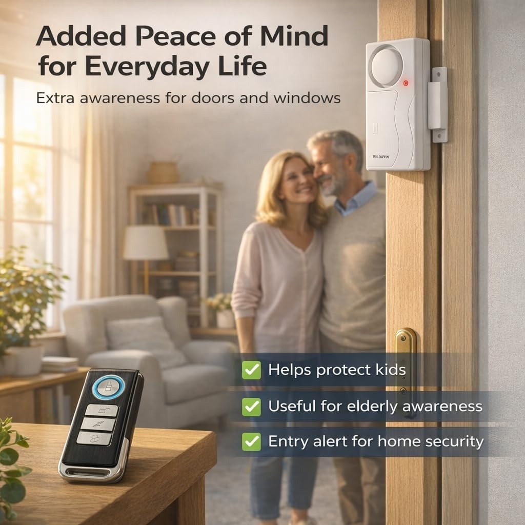 SecureSense 2-Pack Wireless Door & Pool Alarm with Remote Control