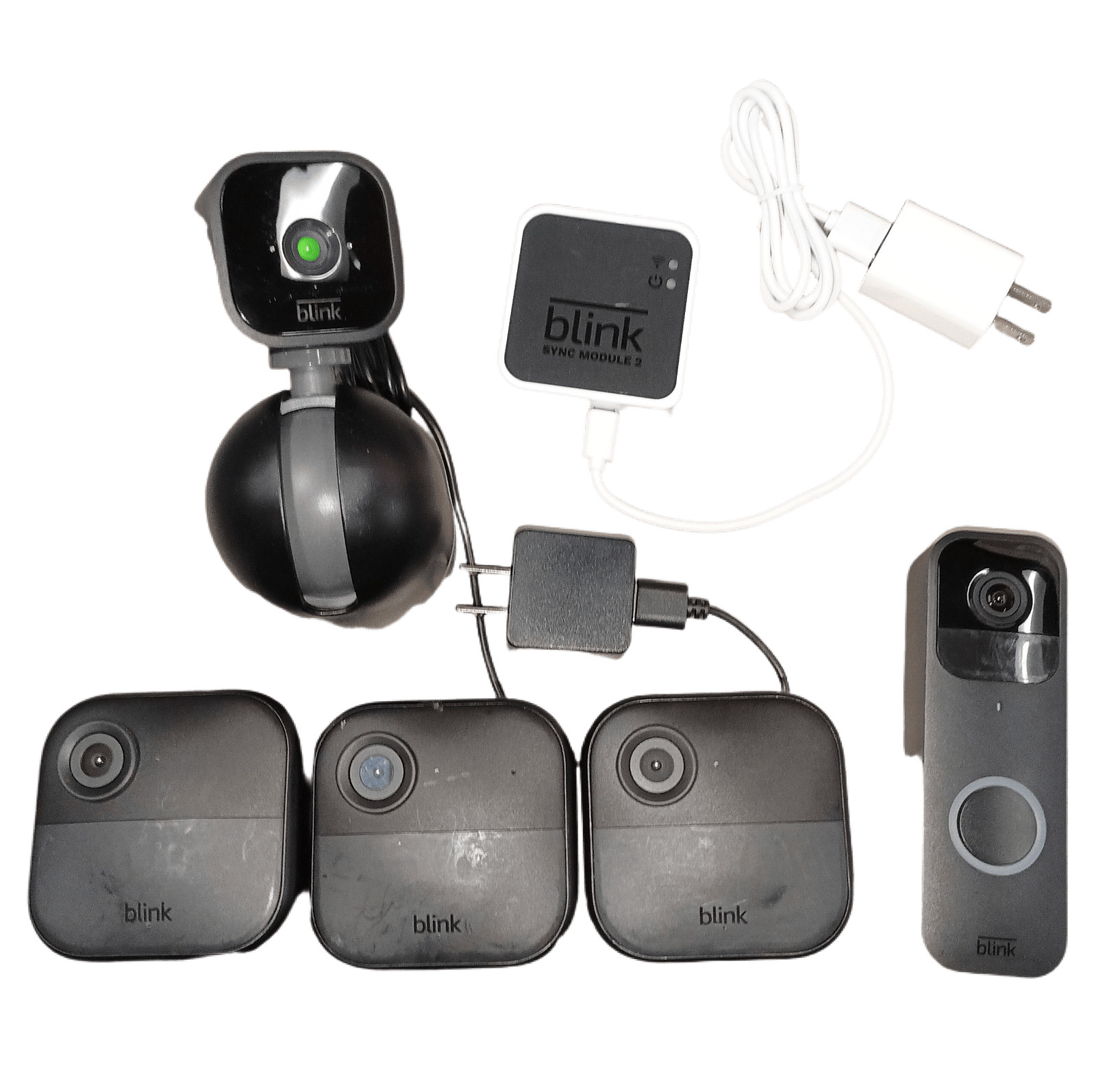 Blink Home Security System 4 Cams & Smart Doorbell (Black)