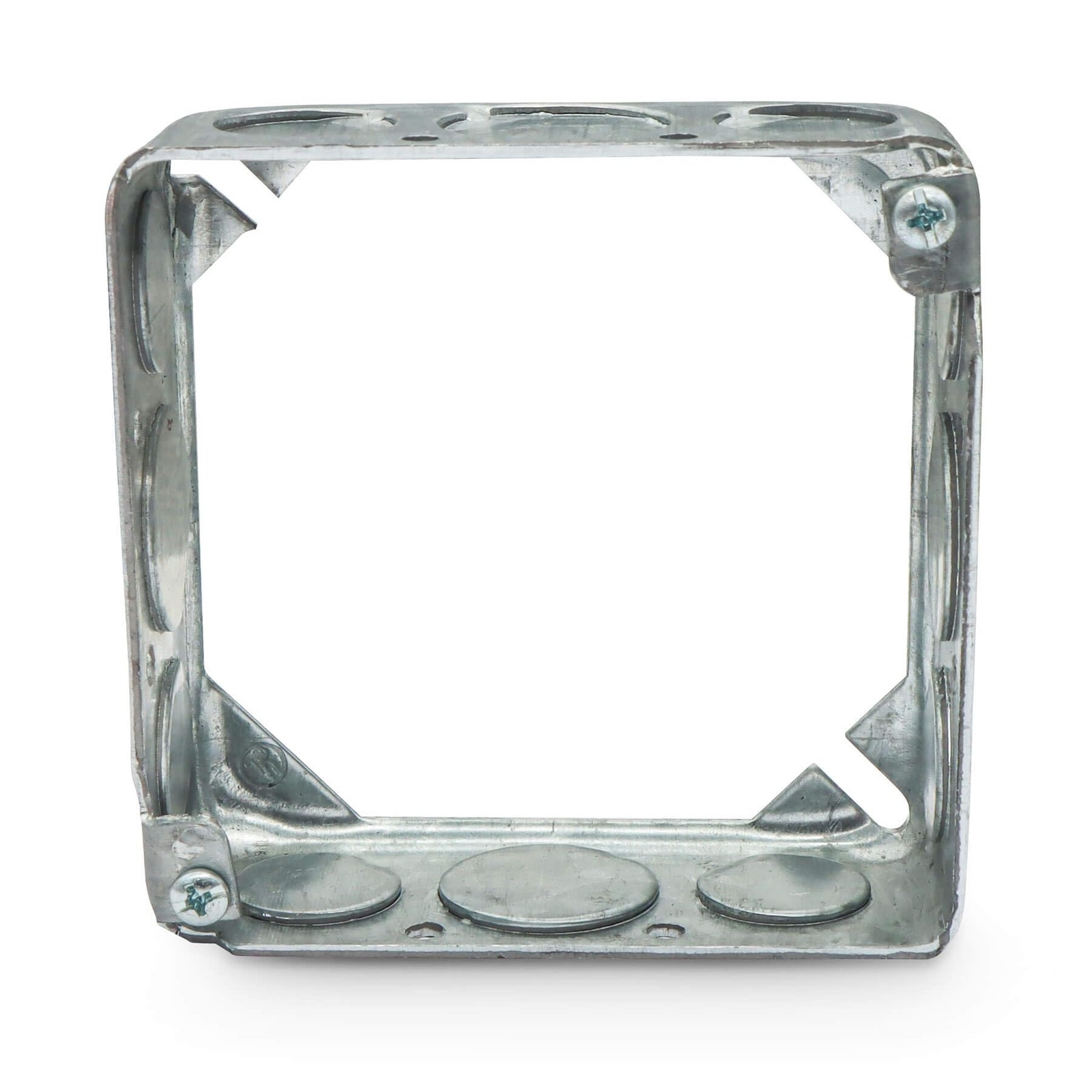 Qlvily 12 Packs Square Extension Ring, 4″ L X W Electrical Box Silver